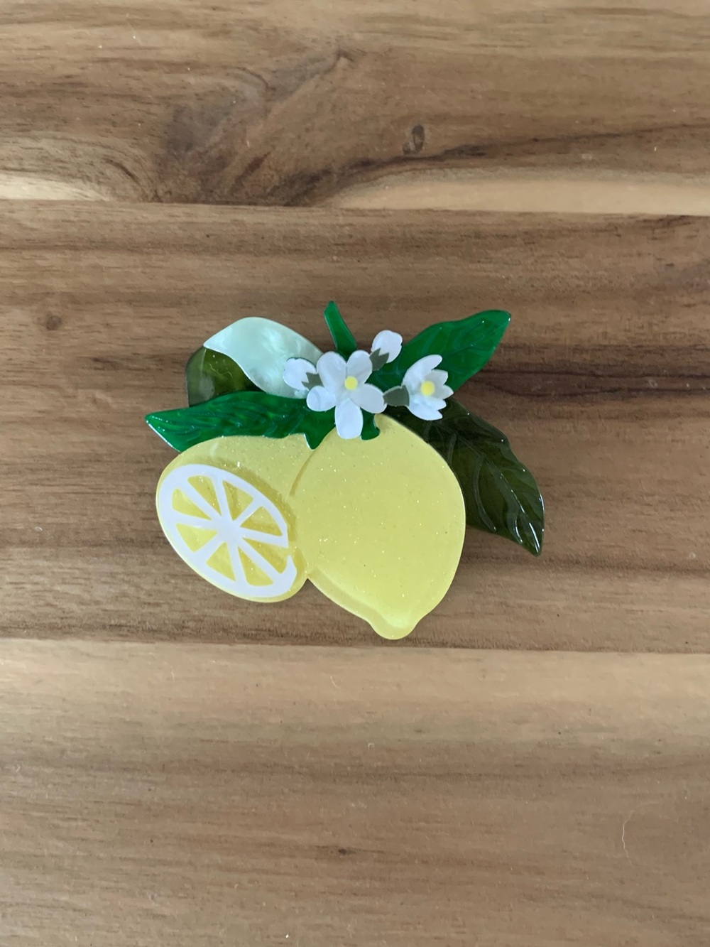 Erstwilder Lemon Drop Brooch fruit pin NWOT